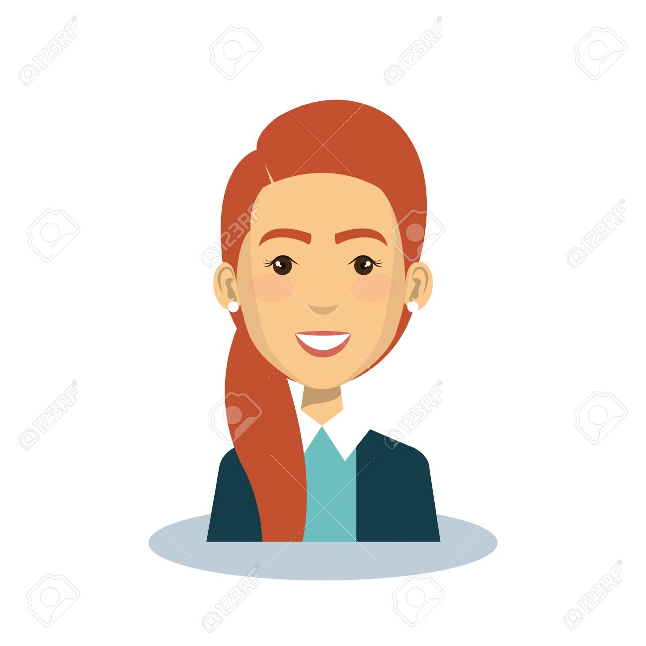 businesswoman avatar character icon